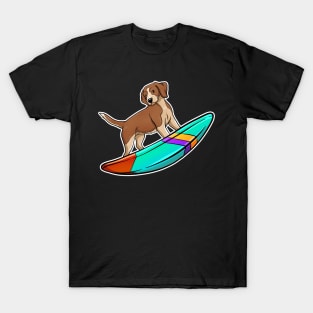 Surfing Beagle Dog T-Shirt